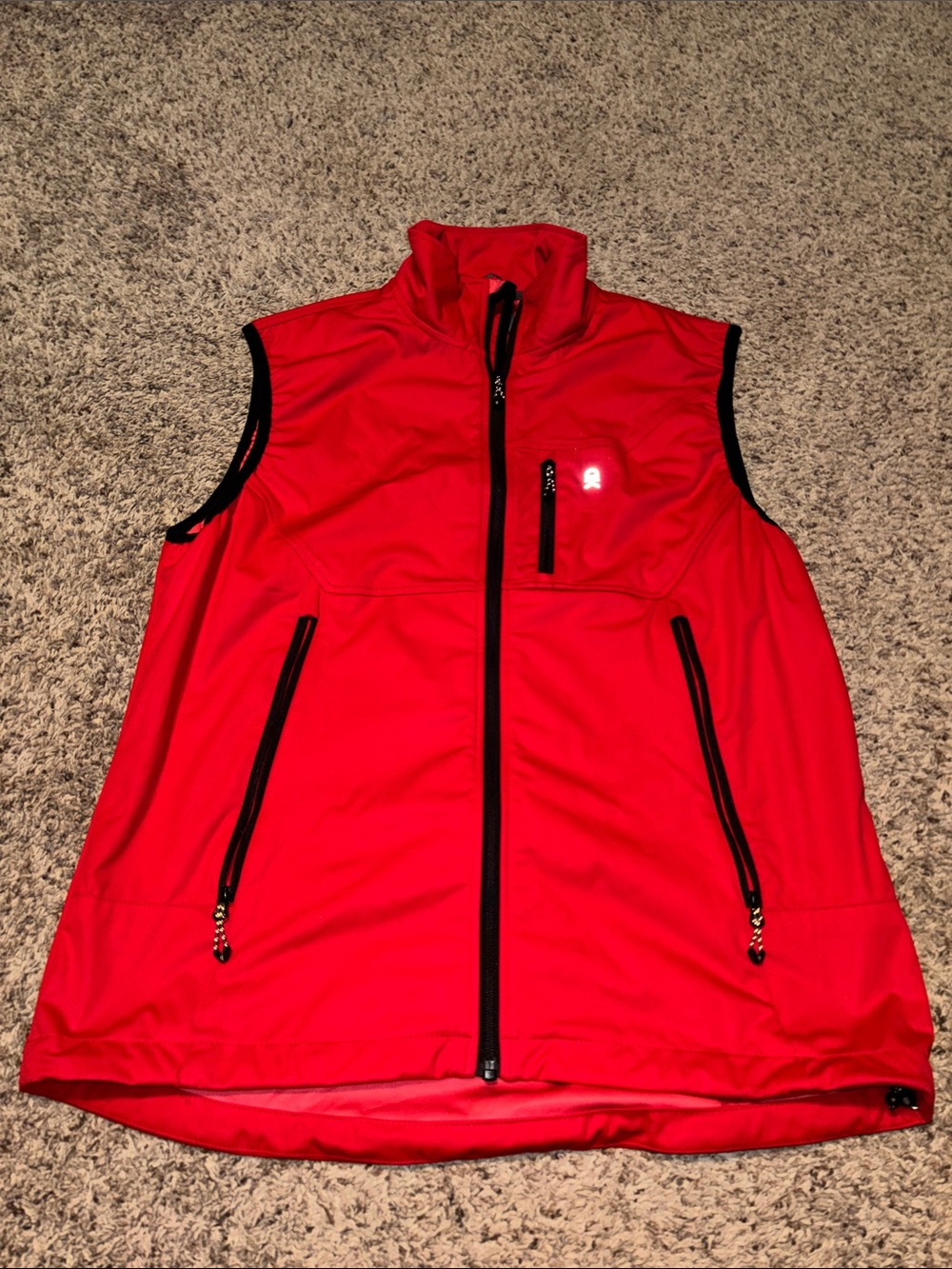 Little Donkey Andy Red Vest with Zip Pockets L